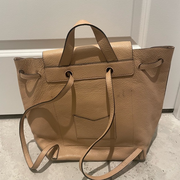 Michael Kors MK Junie Flap Backpack Purse Tote Bag - Picture 3 of 12